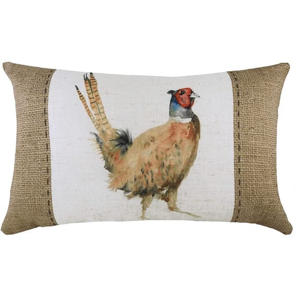 Evans Lichfield Hessian Pheasant Cushion Cover