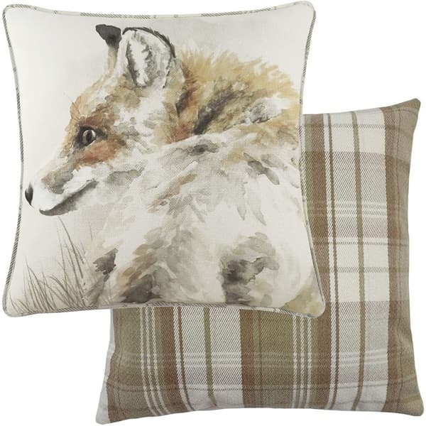 Evans Lichfield Watercolour Fox Cushion Cover