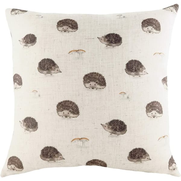Evans Lichfield Oakwood Hedgehog kuddfodral Off White/Brown One Size