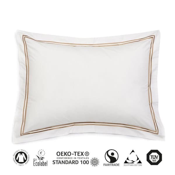 Beckasin Örngott Eko Fairtrade 600 tc Egyptisk Bomullssatin Aurum