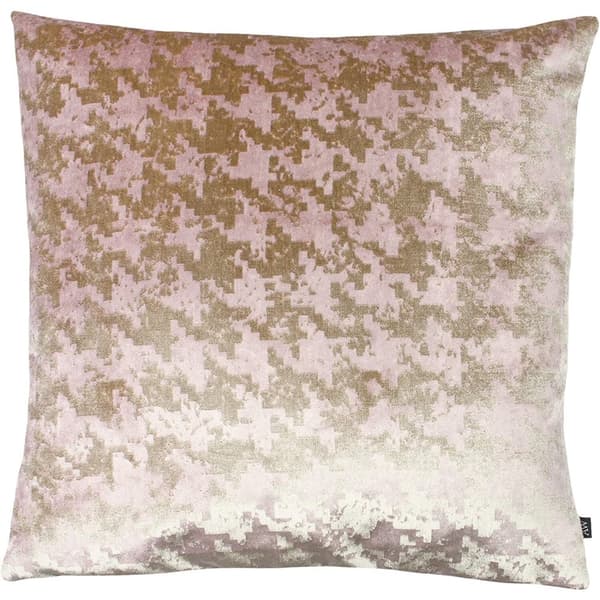 Ashley Wilde Nevado Jacquard Velvet Cushion Cover Rose Gold/Blush 50cm x 50cm