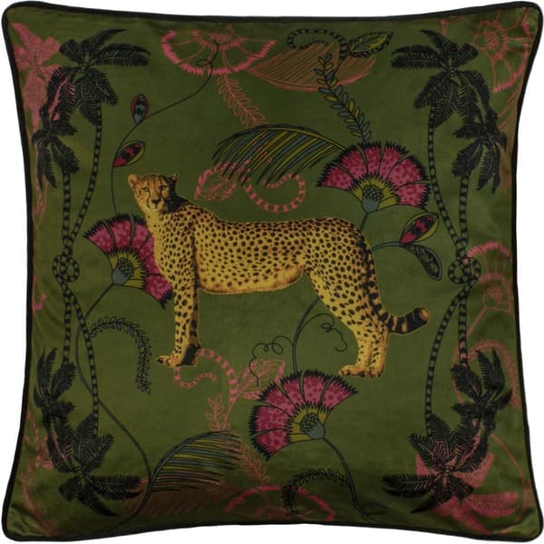 Paoletti Tropica Cheetah kuddfodral Khaki Green/Gold/Black One Size