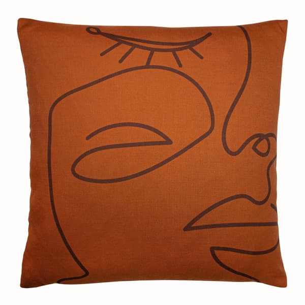 Furn Karma abstrakt kuddfodral Orange/Brown 50cm x 50cm
