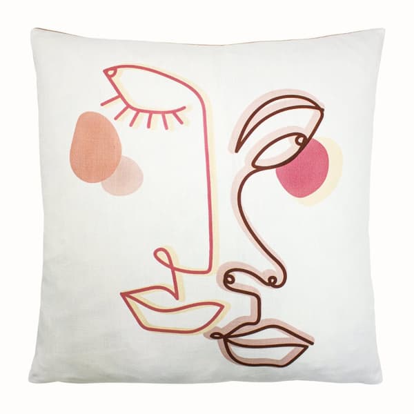 Furn Duo abstrakt kuddfodral Pink/White 50cm x 50cm