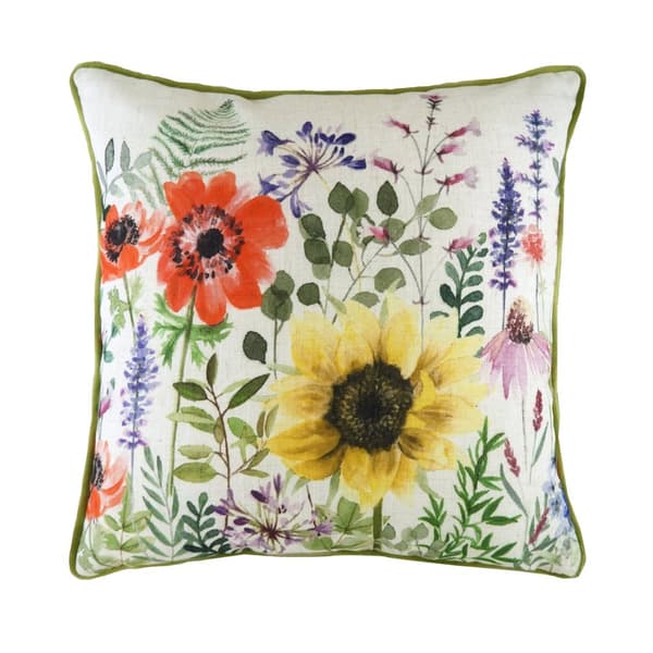 Evans Lichfield Emma Wild Flowers kuddfodral Multicoloured 43cm x 43cm