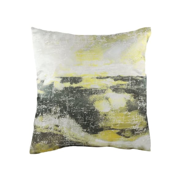 Evans Lichfield Landscape Cushion Cover Grey/Ochre Yellow 43cm x 43cm