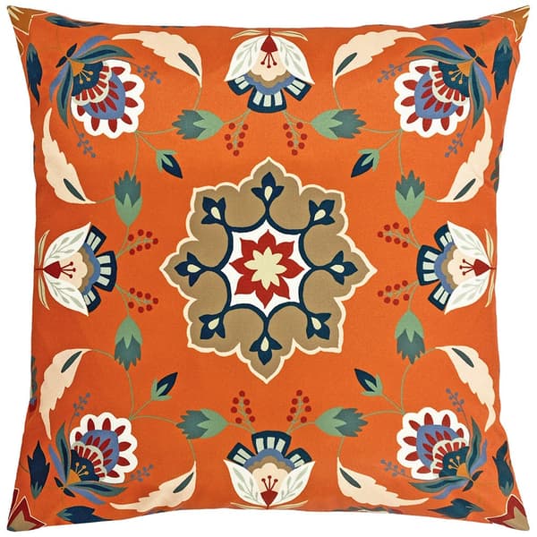 Furn Folk Floral Cushion Cover Orange 30cm x 50cm