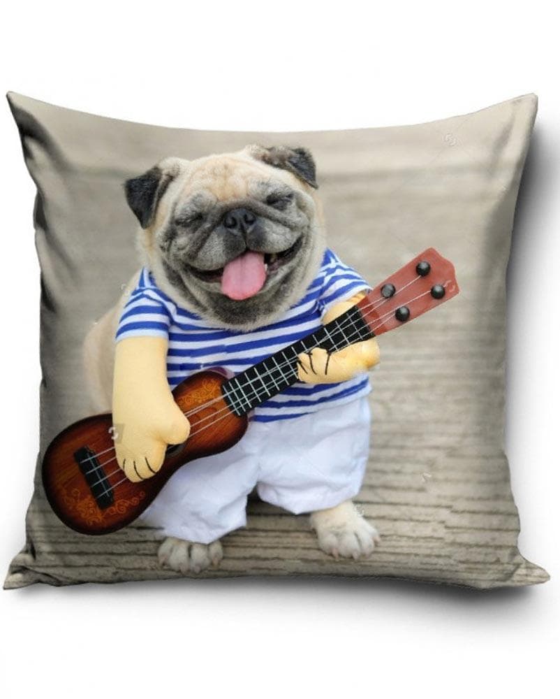 Carbotex Hund med gitarr - Kuddfodral 40x40cm