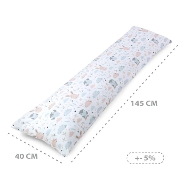 Side sleeper kuddfodral bomull 40 x 145 cm - Kuddfodral för avlång kudde gjord av bomullsugglor