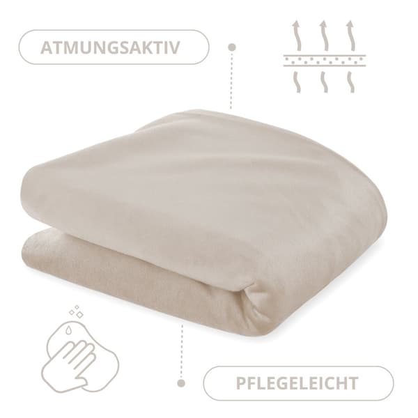 Sivuvuode tyynynpäällinen Velvet 40 x 145 cm - Tyynynpäällinen pitkänomaiseen tyynyyn beige
