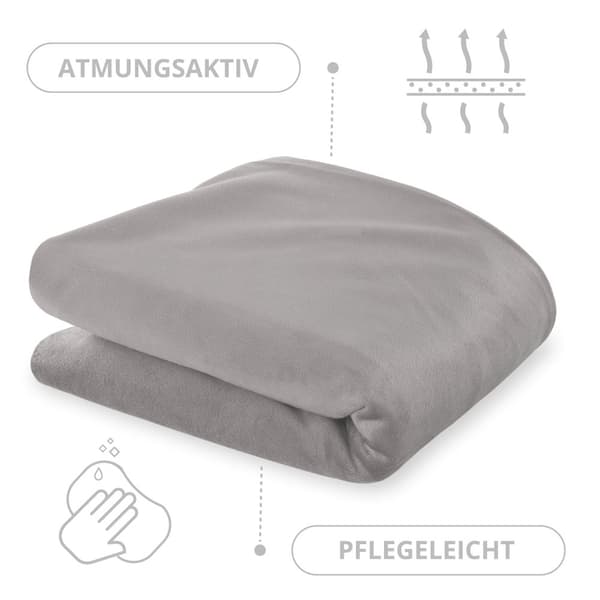 Sidesovepudebetræk Velvet 40 x 145 cm - pudebetræk til aflang pude grålig