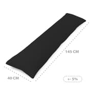 Sidesovepudebetræk bomuld 40 x 145 cm - Pudebetræk til aflang pude lavet af bomuldssort