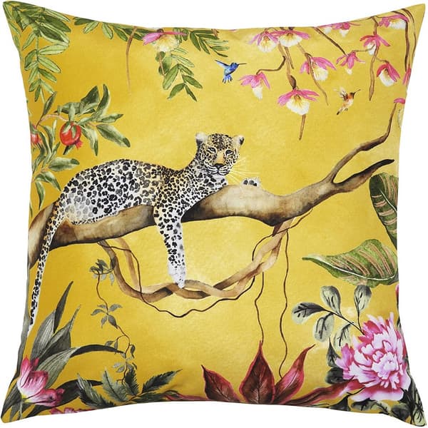 Evans Lichfield Leopard Outdoor Cushion Cover Gold One Size
