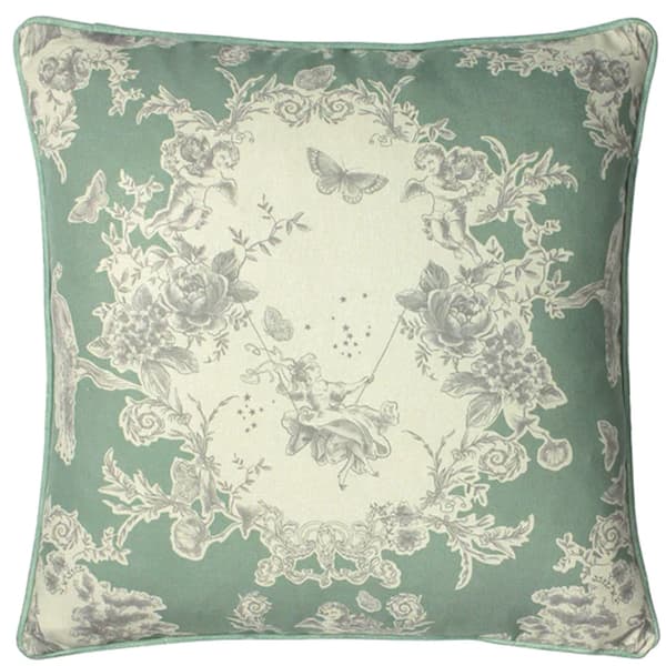 Paoletti Burford Floral Cushion Cover Sage/White One Size