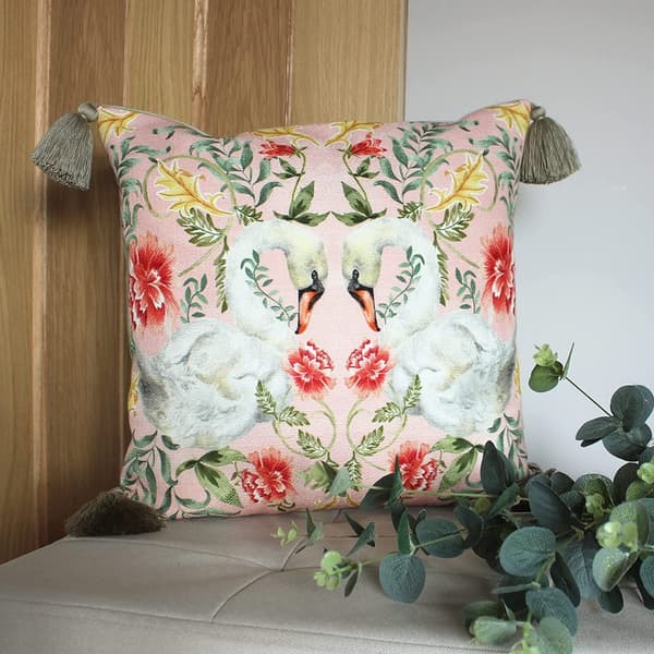 Evans Lichfield Heritage Tassel Swan Cushion Cover