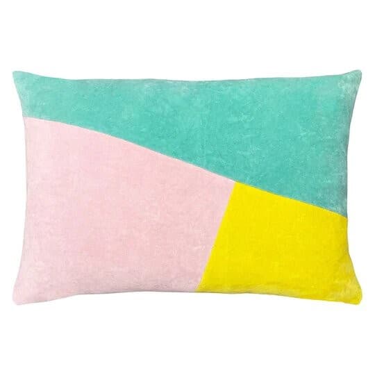 Furn Morella Abstract Cushion Cover Mint/Pink/Lemon Yellow One Size