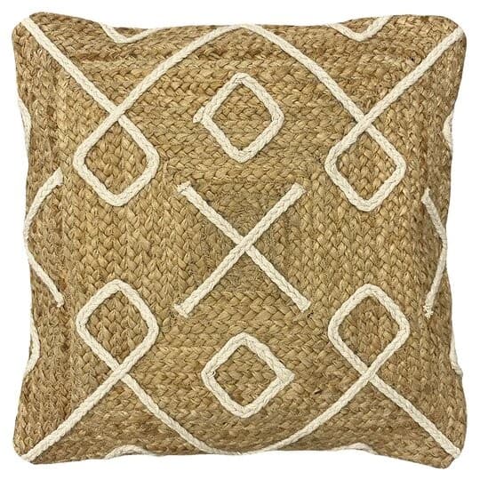 Furn Roolu Jute Braided Cushion Cover Natural One Size