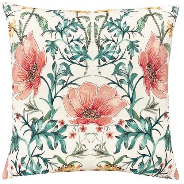 Evans Lichfield Heritage Peony Cushion Cover Coral One Size