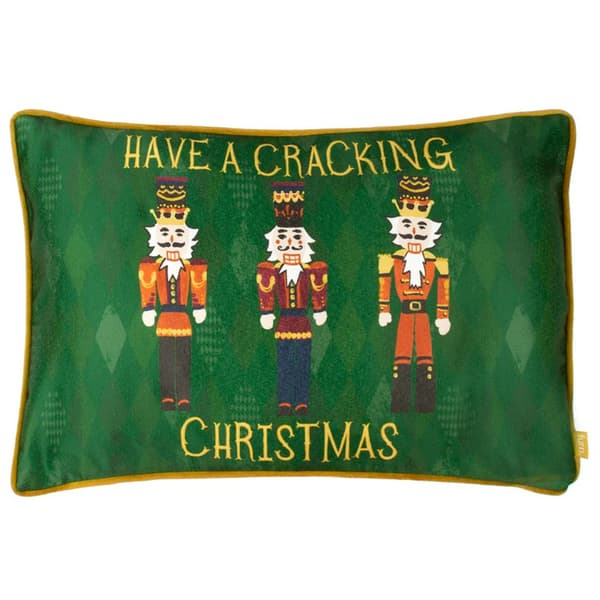Furn Nutcracker Christmas Cushion Cover Green 50cm x 30cm