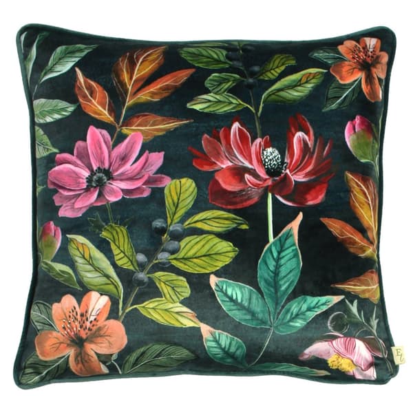 Evans Lichfield Midnight Garden blommigt kuddfodral Multicoloured 43cm x 43cm
