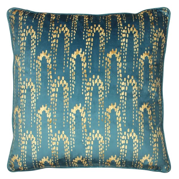Furn Wisteria Velvet Square pudebetræk Petrol One Size