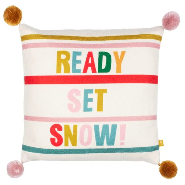 Furn Ready Set Snow Pom Pom kuddfodral Multicoloured 43cm x 43cm