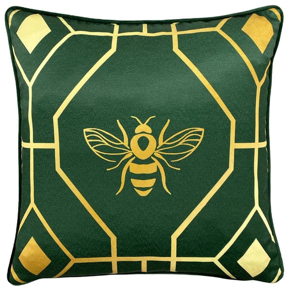 Furn Bee Deco Geometriskt kuddöverdrag Emerald Green One Size