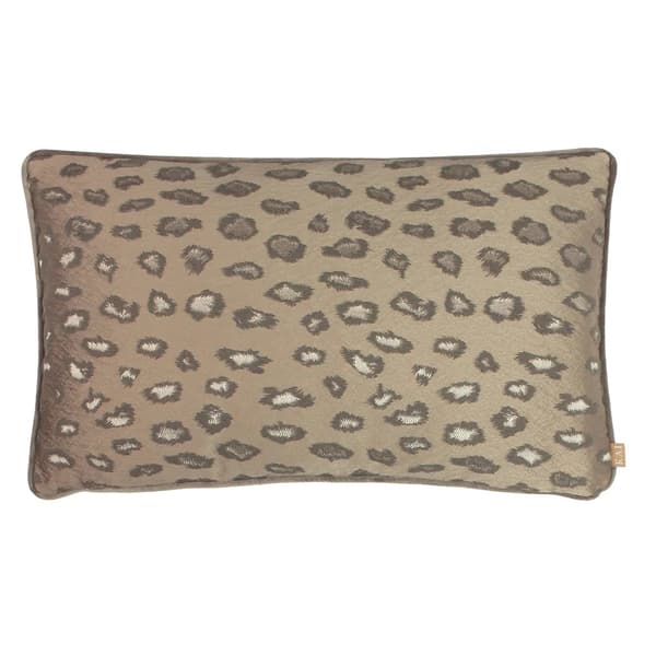 Kai Faline Jacquard Leopard Print Cushion Cover Clay One Size