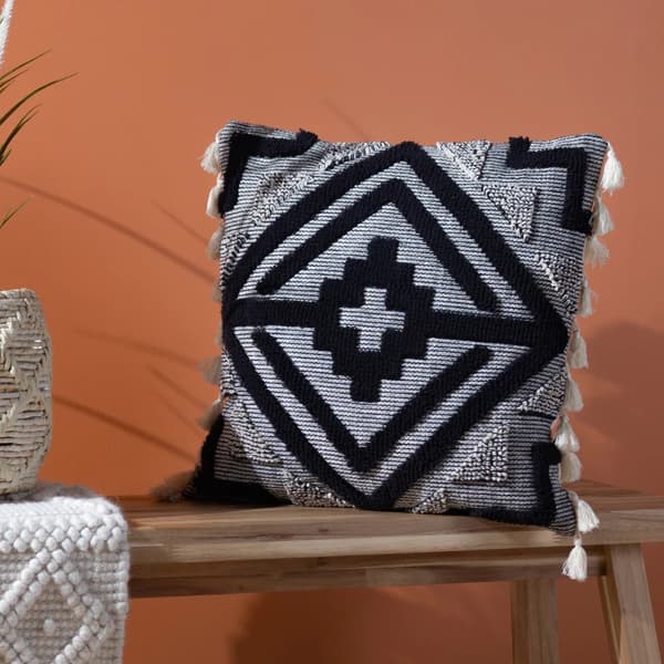 Furn Kalai Tufted Tassel Cushion Cover