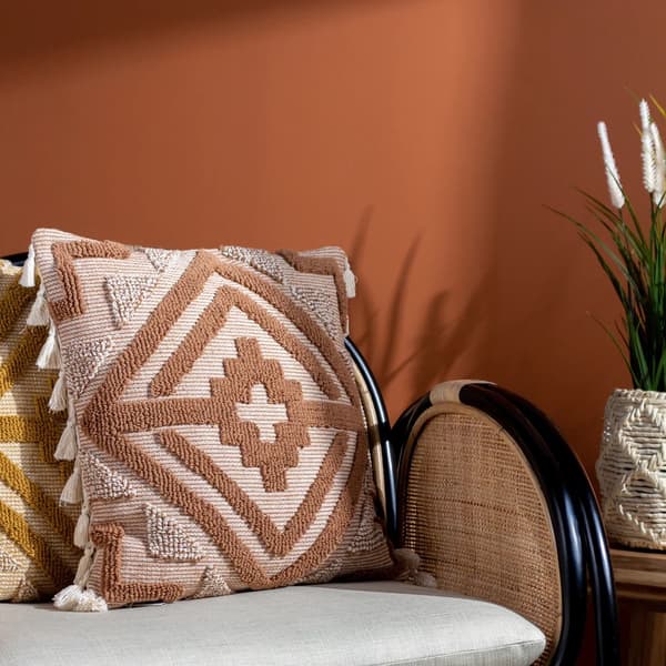 Furn Kalai Tufted Tassel Cushion Cover