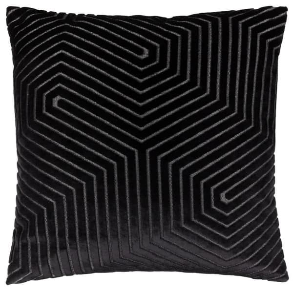 Paoletti Evoke Cut Cushion Cover Black 45cm x 45cm