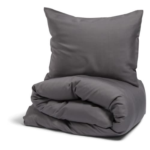 Bäddset Nottingham Percale Lyocell Mörkgrå 230 x 220