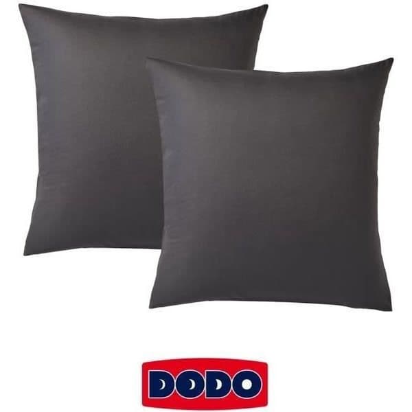 Uppsättning av 2 Dodo Square -kuddväskor - 65x65 cm - vit - Made i Frankrike