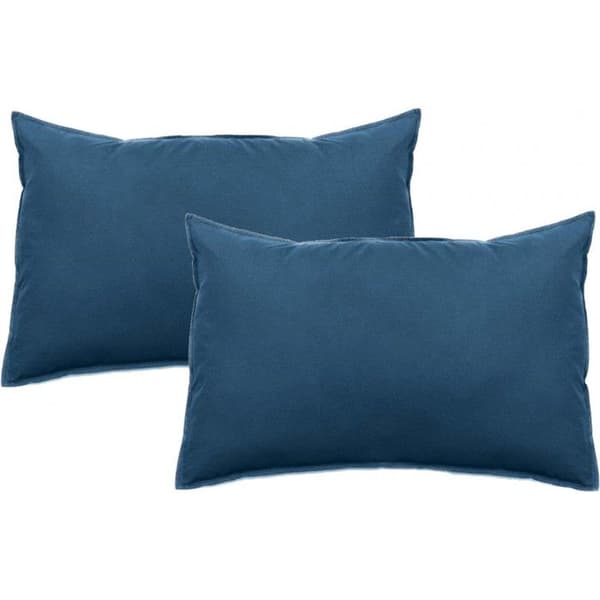 Set med 2 Palace örngott i ren tvättad färgad bomull 63 trådantal/cm² South Wind - Palace Navy - Set med 2 örngott 50 x 70 cm