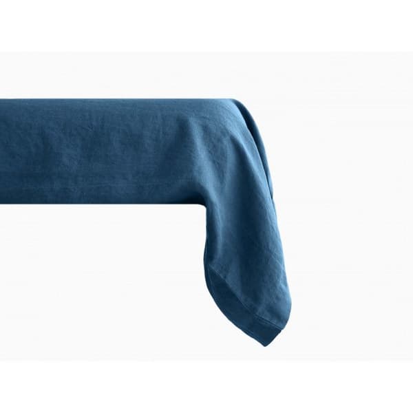 Palace bolsterfodral ren tvättad färgad bomull, 63 trådantal South Wind - Palace Navy - 43 x 195 cm