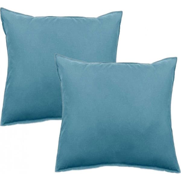 Set med 2 Palace örngott i ren tvättad färgad bomull 63 trådantal/cm² South Wind - Palace Topaze - Set med 2 örngott 65 x 65 cm