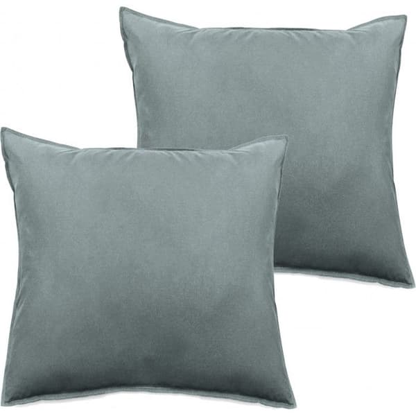 Set med 2 Palace örngott ren bomull färgade tvättade 63 trådar/cm² Sydvind - Palace Lichen - Set med 2 örngott 65 x 65 cm