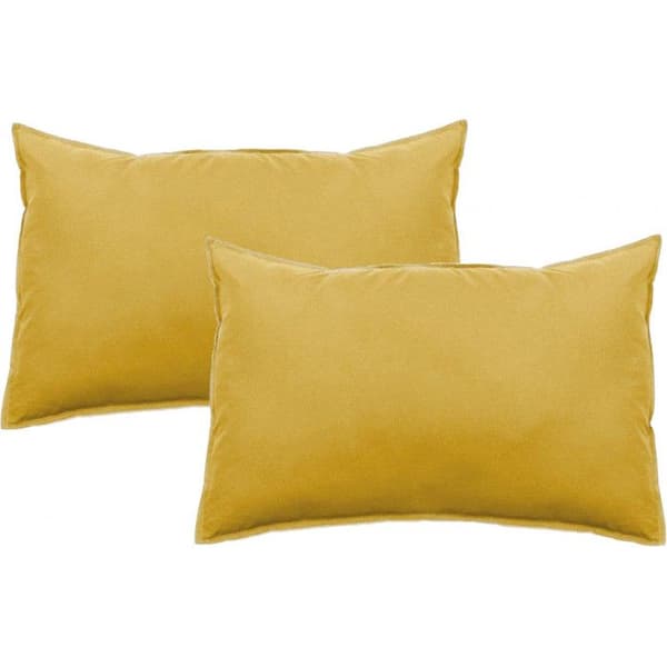 Set med 2 Palace örngott ren tvättad färgad bomull 63 trådar/cm² South Wind - Palace Curry - Set med 2 örngott 50 x 70 cm