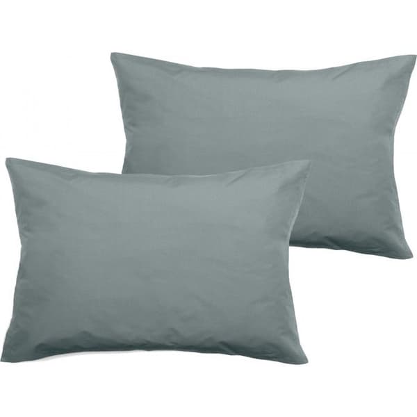 Set med 2 örngott i ren bomull percale 80 trådar/cm² Sydvind - Lav - 50 x 70 + 5 cm Flat quiltad volang