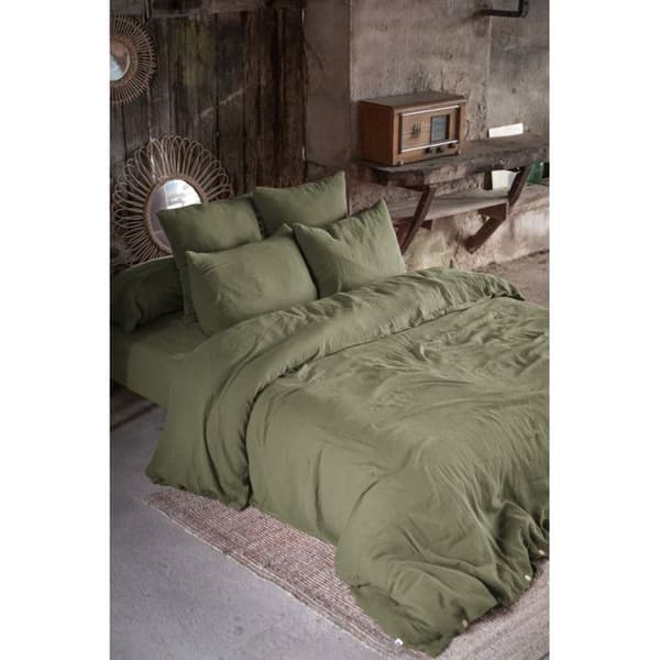 Örngott "Gaïa" 60 x 60 cm &amp; 50 x 70 cm "Cotton Gauze" - Gaïa Rosemary - 60 x 60 cm