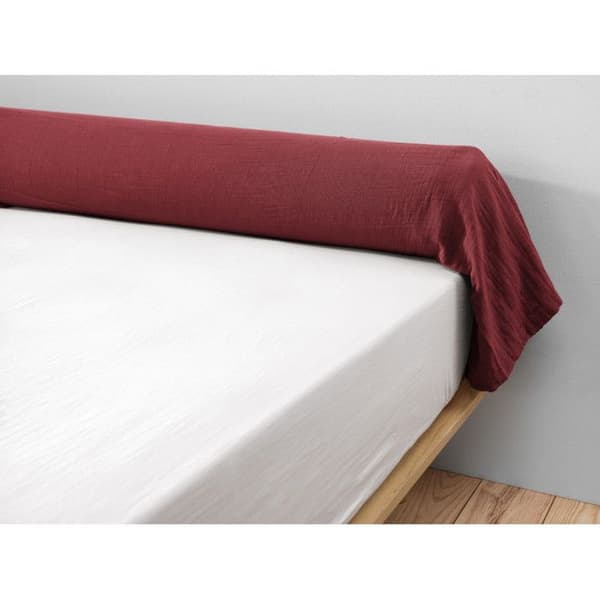 Taie de traversin "Gaïa" 85 x 185 cm "Gaze de Coton" - Gaïa Lie de Vin - 85 x 185 cm
