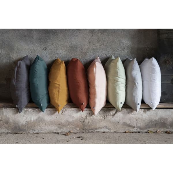 Örngott "Gaïa" 60 x 60 cm & 50 x 70 cm "Cotton Gauze" - Gaïa Water Green - 60 x 60 cm