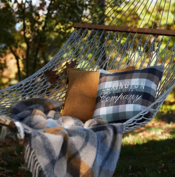 Lexington Checked Organic Cotton Flannel Logo Kuddfodral