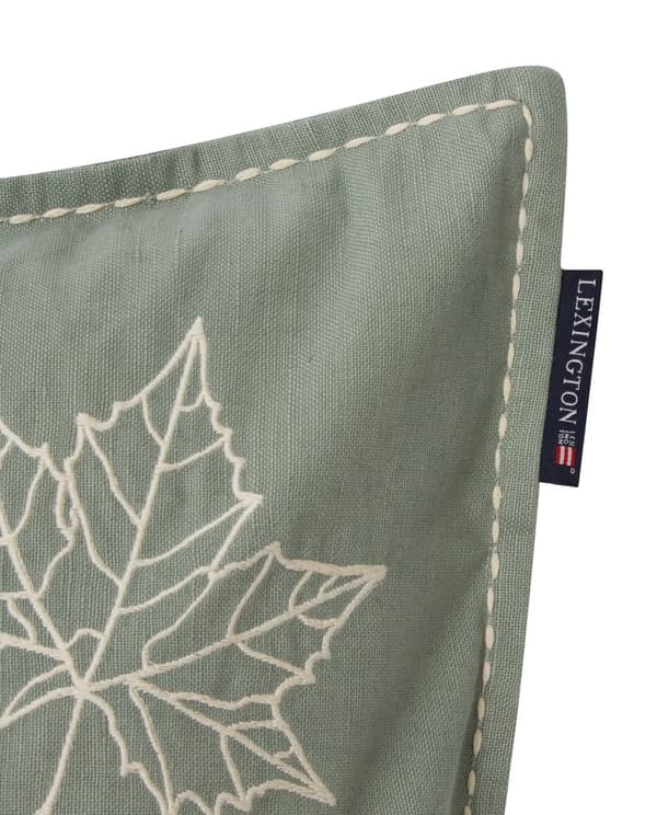 Lexington Leaves Embroidered Linen/Cotton Kuddfodral
