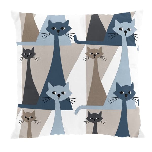 Kitty Kuddfodral 47x47 cm Blå-Beige