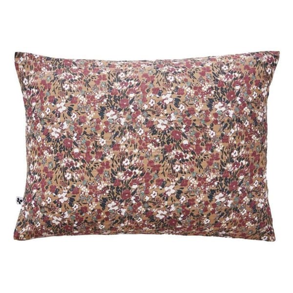 "Capucine" tryckt örngott 60 x 60 cm &amp; 50 x 70 cm "Cotton Gauze" - Nasturtium Camel - 50 x 70 cm
