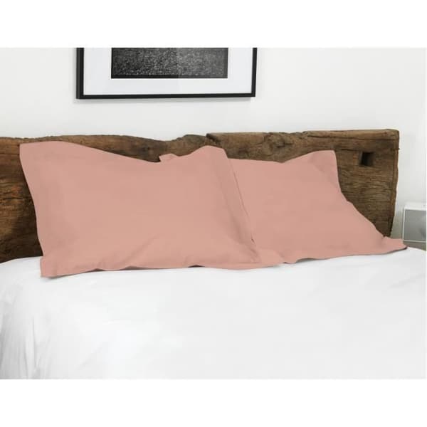 Örngott - HOME LINGE PASSION - 50x70 cm - 100% bomull - Rosa - Fodral med ficköppning