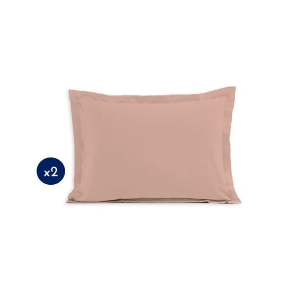 Örngott - HOME LINGE PASSION - 50x70 cm - 100% bomull - Rosa - Fodral med ficköppning