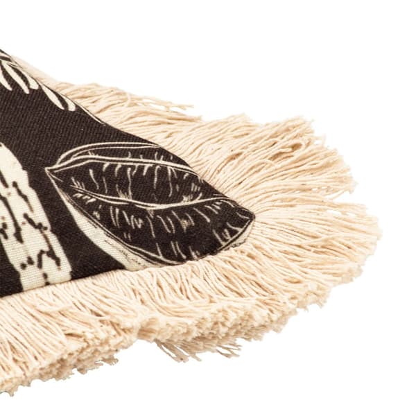 Paoletti Colonial Fringed Palm Tree Cushion Cover
