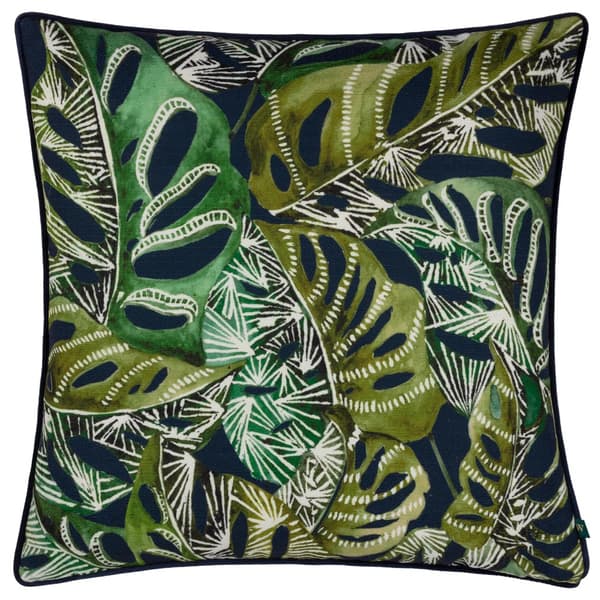 Wylder Ebon Wilds Khari Piped Cushion Cover Midnight 50cm x 50cm